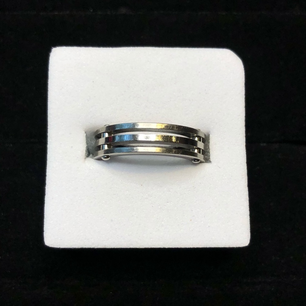 Boccia Titanium Ring industrial look elegant design size 4.25